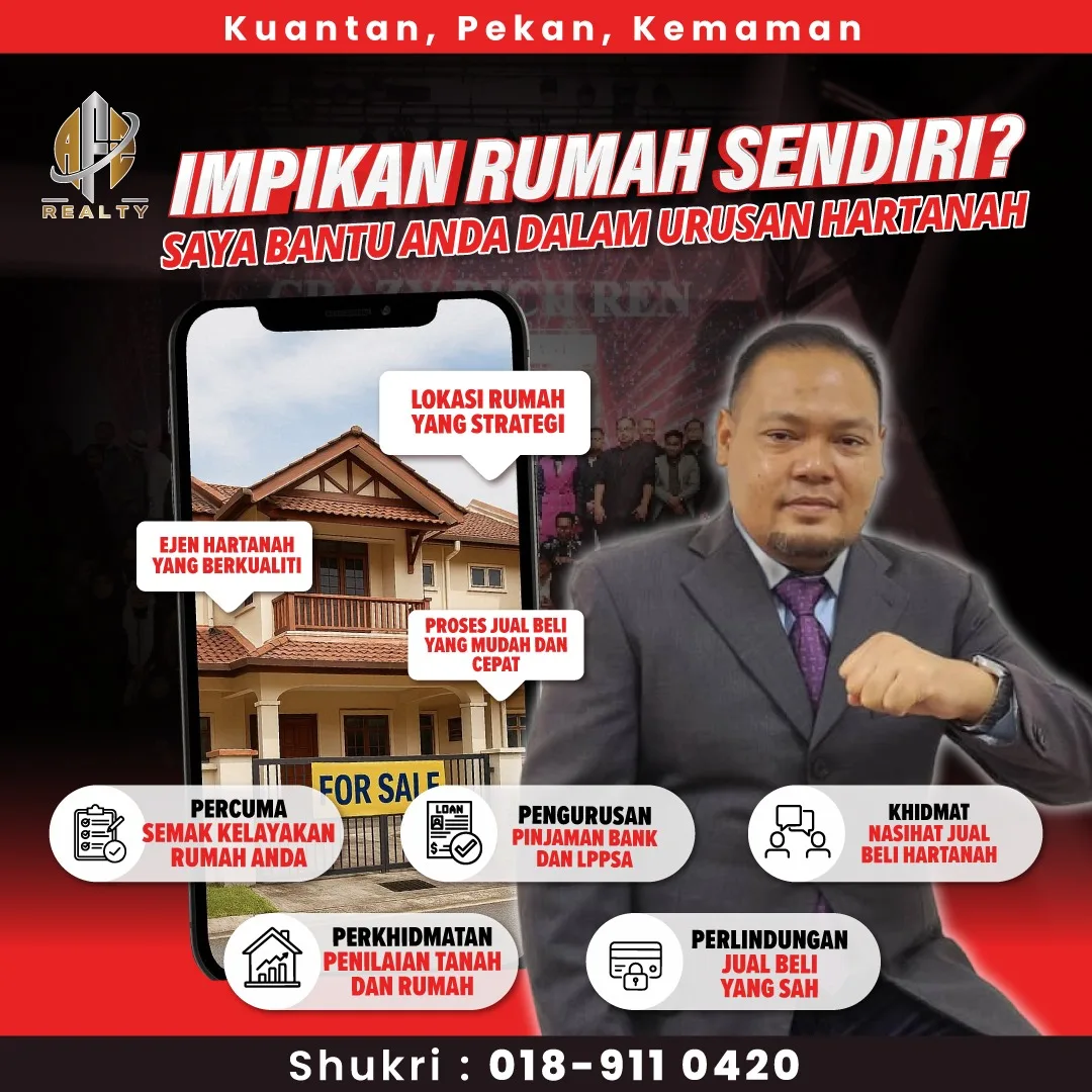 Pilihan rumah untuk pembeli di Kuantan, Pekan dan Kemaman